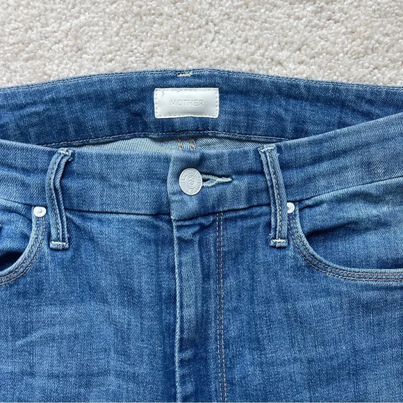 Mother High Waisted Looker Ankle Fray One Smart Cookie Jeans - Picture 2 of 6